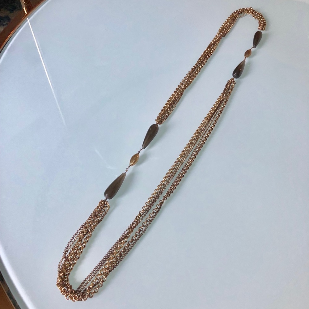 Multi Chain Necklace with Stones | BCBG